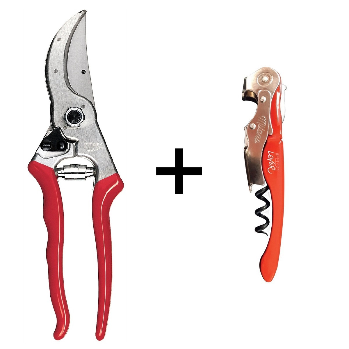 Акційний набір Садовий секатор FELCO 4 обвідний класичний + Коркотяг Felco (Фелко 4+штопор)