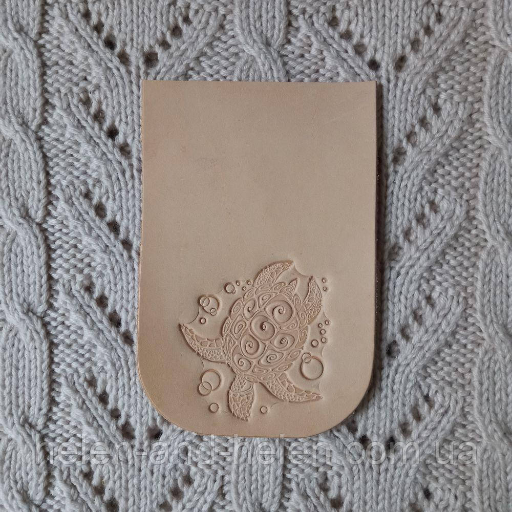 Клапан міні сумки 12*18 "Черепаха". Слонова кістка, фото 1