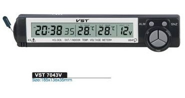 Автомобильные часы с термометром и вольтметром vst-7043V (В003496) - фото 5 - id-p1997951177