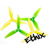 Пропелери HQPROP Ethix S4 Lemon Lime 5X3.1X3 5031 3 Лопаті. 2 пары CW/CCW