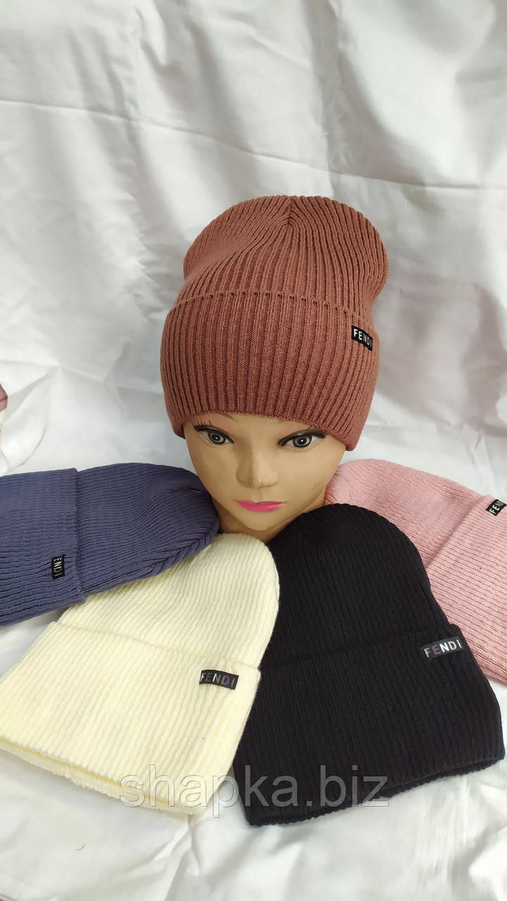 Шапка дитяча в'язана, на флісі з шарфом, фото 1