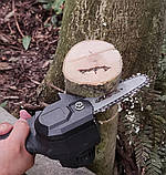 Ланцюгова електропила Сhainsaw для обрізання дерев та чагарників Ручна пилка з 2 знімними акумуляторами 24V, фото 9