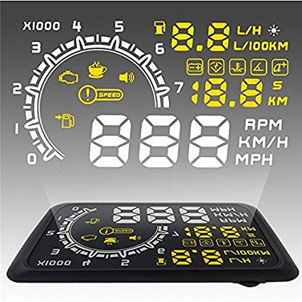 Проектрор приборной панели на лобовое стекло HUD OBD2 (В002647) - фото 1 - id-p1997946333