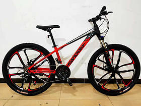 Велосипед спортивний 26 дюймів, рама 13" Corso Spider SP-26800 (3*7s) червоний