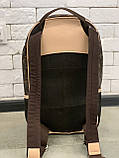 Рюкзак жіночий великий люкс якості коричневий, фото 6