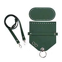 Комплект для сумки Монік зі шкіри, колір Зелений