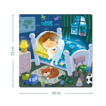 Дитячі пазли 4 в 1 "Мій день" на 72 елементи | Dodo (300130), фото 5
