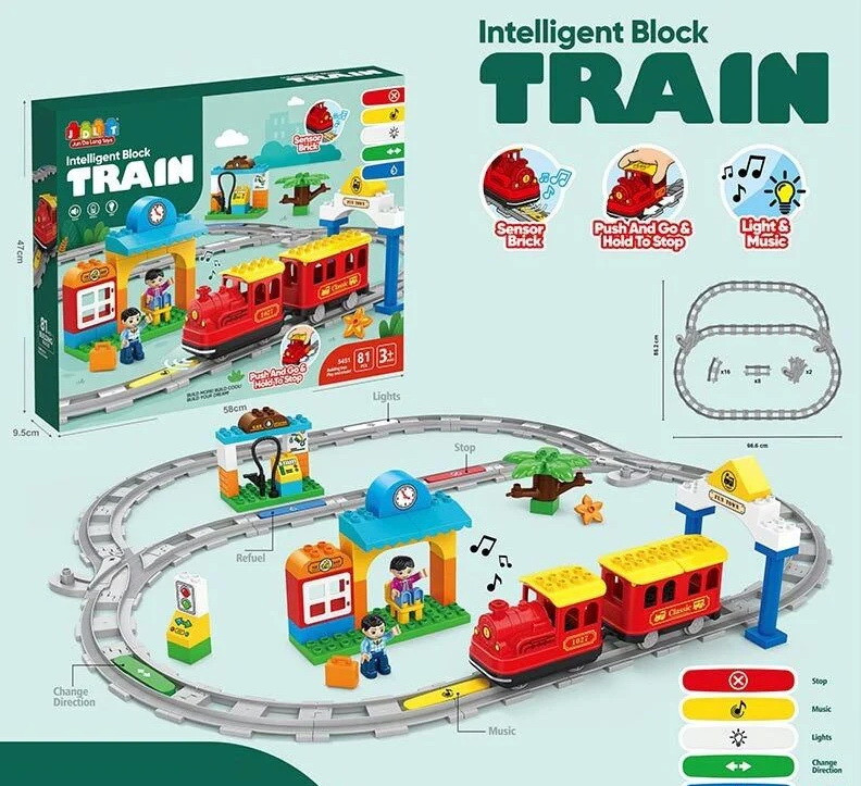 Дитяча залізниця конструктор 5451 на 81 деталь, фото 1