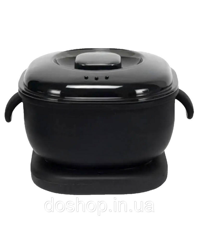 Воскоплав баночний силіконовий Wax Heater Silicon Pink 400 мл чорний