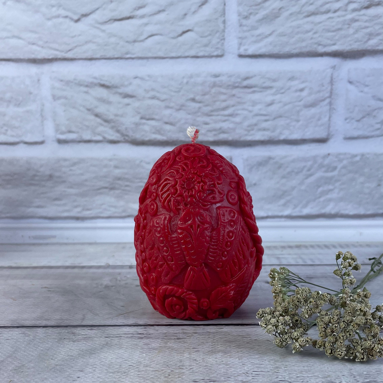 Червона воскова свічка - Яйце-оберіг, фото 1