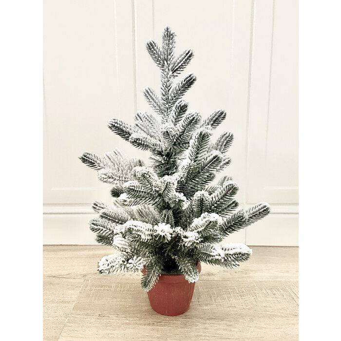 Ялинка Traditional лита в горщику 50 см засніжена