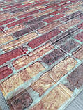 Самоклеюча декоративна 3D панель стінова, Цегла червоно-коричнева, розмір 700х770х5мм, фото 2