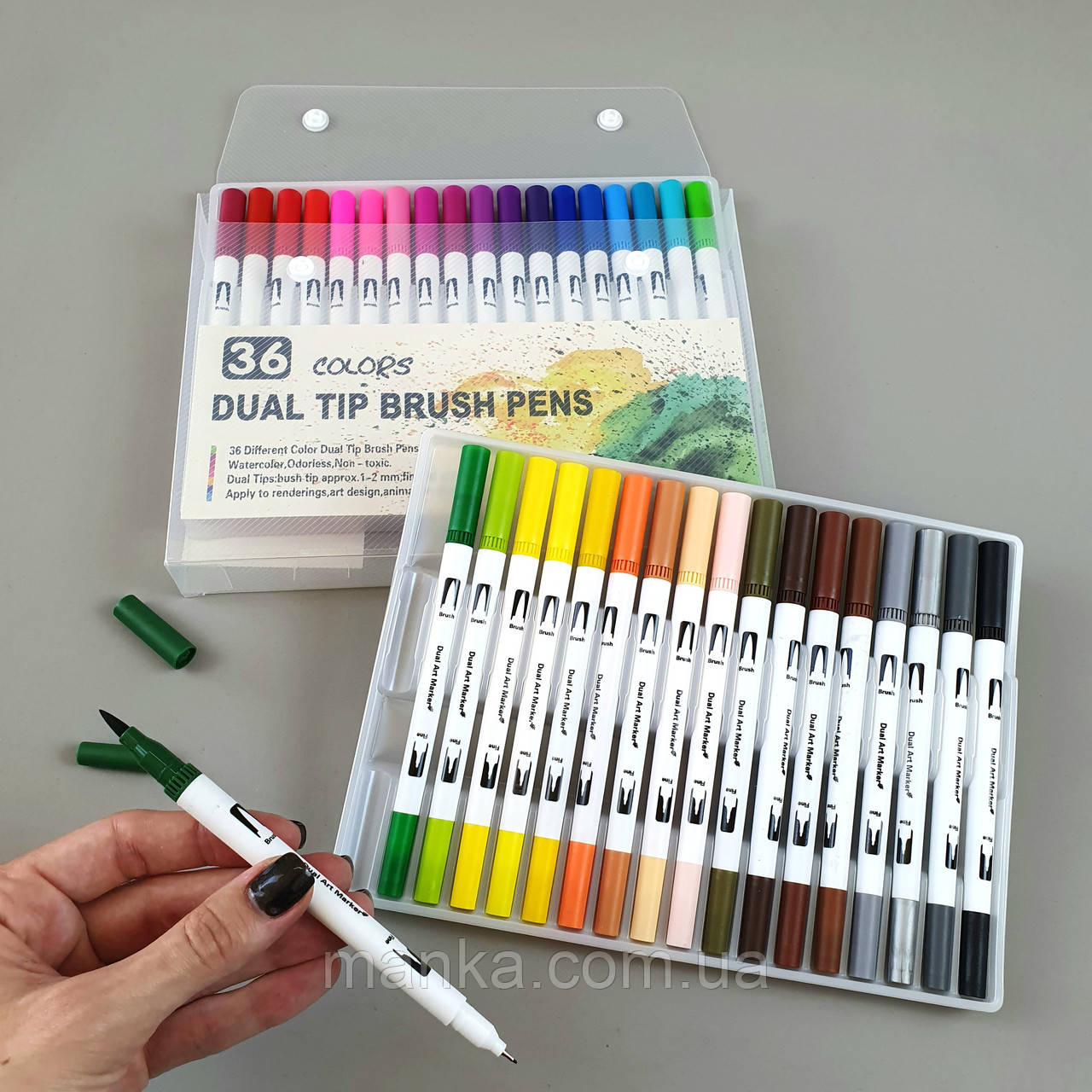 Акварельні фломастери арт. CY2227 (40шт/2) двосторонні лінери на водній основі 36 шт упаков.– 23*3*17 см, р-р, фото 1