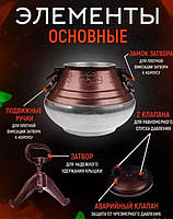 Rashko Baba Афганський казан скороварка 15 літрів комбінований алюміній виробництво Авганістан, фото 9