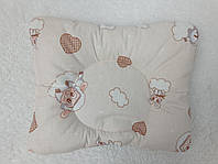 Детская ортопедическая подушка для детей от 0 до 2 лет Бабочка барашки Лежебока