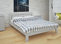 Кровать двуспальная деревянная сосна Л-210 белая 160х200 Скиф купить в Одессе, Украине Сірий