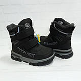 Дитячі зимові черевики, термочеревики для хлопчика тм Tom.M, розміри 27 - 32, чорні., фото 3