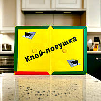 Родентицид від щурів та мишей "Храбр" клейова пастка велика 15,5х21 см, фото 3