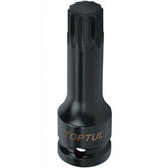 Головка торцева SPLINE ударна TOPTUL М14 L77 мм 1/2" KADB1614L