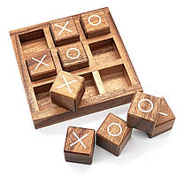 Настольная игра Крестики-нолики из дерева UASHOP Деревянные крестики-нолики 115*115*30 мм Детская настольная