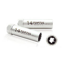 Головка 12-гранна свічкова TOPTUL 14мм 3/8" 12 гр. L 90мм BSBA1214S