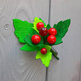 Брошка-бутон'єрка Червона Калина, фото 3