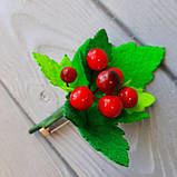 Брошка-бутон'єрка Червона Калина, фото 5
