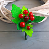 Брошка-бутон'єрка Червона Калина, фото 6