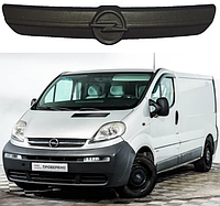 Зимняя заглушка на решетку радиатора матовая Opel Vivaro 2001-2006 (решетка)