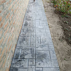 Печатный бетон цвет Серый Базальт; штампы Итальянский Сланец 2