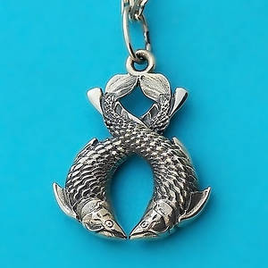 Талісман Щасливі Риби - підвіска дві рибки зі срібла 925 проби (24х22 мм, 6.5 г)