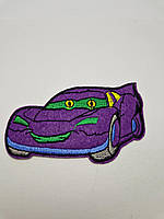 Нашивка термонаклейка мультфильм Тачки Молния текстильная вышитая, (размер 9.5 см х 5.7 см) в наличии 3 цвета