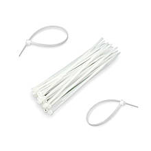 Стяжки кабельні Ремпласт 100х2.5 мм білі 100 шт