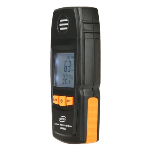 Детектор чадного газу CO + термометр (0-1000 ppm, 0-50 °C) BENETECH GM8805, фото 1