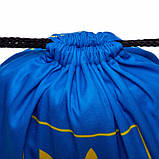 Рюкзак- мішок тканинний УКРАЇНА синьо-жовтий, фото 3