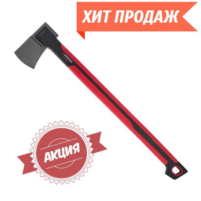 Сокира сталева 1670 г, ручка з фібергласу, STORM ІНТЕРТУЛ HT-0296 (кріпка, гарантія 3 роки)