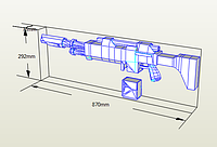 PaperKhan конструктор из картона лазган автомат пулемет макет модель паперкрафт подарок сувенир игрушка
