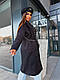 Жіноче базове демісезонне кашемірове трендове пальто з якісною підкладкою з поясом однотонне міді, фото 9