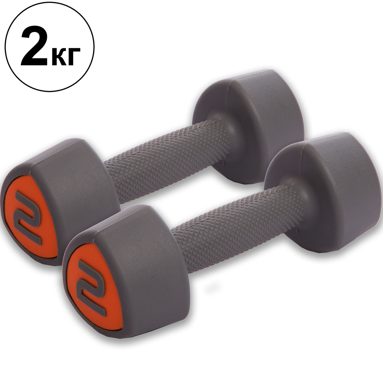 Гантелі нерозбірні професійні TPU Record 2 шт. по 2 кг TA-0930-2, фото 1