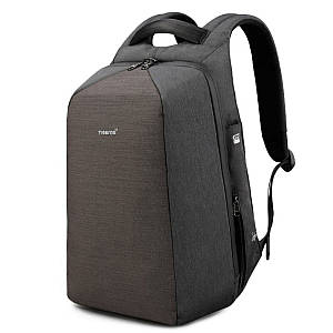 Рюкзак міський Tigernu T-B3361 для ноутбука 15.6" з USB об'єм 20л. (з вбудованим замком) Сірий