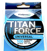 Леска Kalipso Titan Force Universal 100 м 0.35 мм прозрачная для спиннинговой, донной, поплавковой ловли