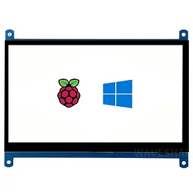 Екран Waveshare 7" 1024x600 LCD IPS Resistive TS HDMI для PI 3/PI 4/Zero (RA418)
