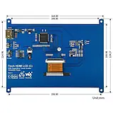 Екран Waveshare 7" 1024x600 LCD IPS Capacitive TS HDMI для PI 3/PI 4/Zero (WAV-11199), фото 6