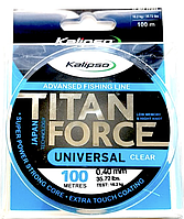 Леска Kalipso Titan Force Universal 100 м 0.40 мм прозрачная для спиннинговой, донной, поплавковой ловли