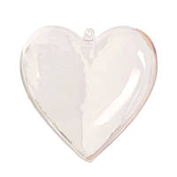 Сердце шар пластиковое прозрачное 8 см