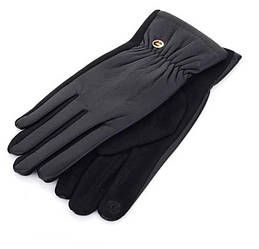 Рукавиці жіночі шкірозамінник усередині плюш, (6 1/2-8 1/2), N (розмір 7)