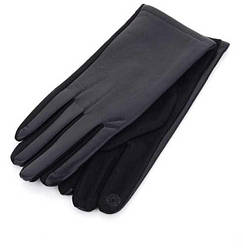 Рукавички жіночі шкірозамінники всередині плюш, оптом уп/5пар р. (6 1/2-8 1/2), N