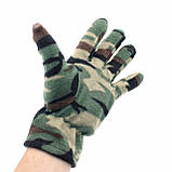 Зимові рукавички флісові мультикам Чоловічі теплі рукавички фліс, фото 2