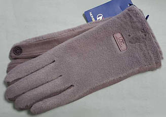 Рукавиці жіночі, тканина травка, всередині плюш, сенсор, р. (6 1/2-8 1/2), N (розмір 6(1/2)-8(1/2))