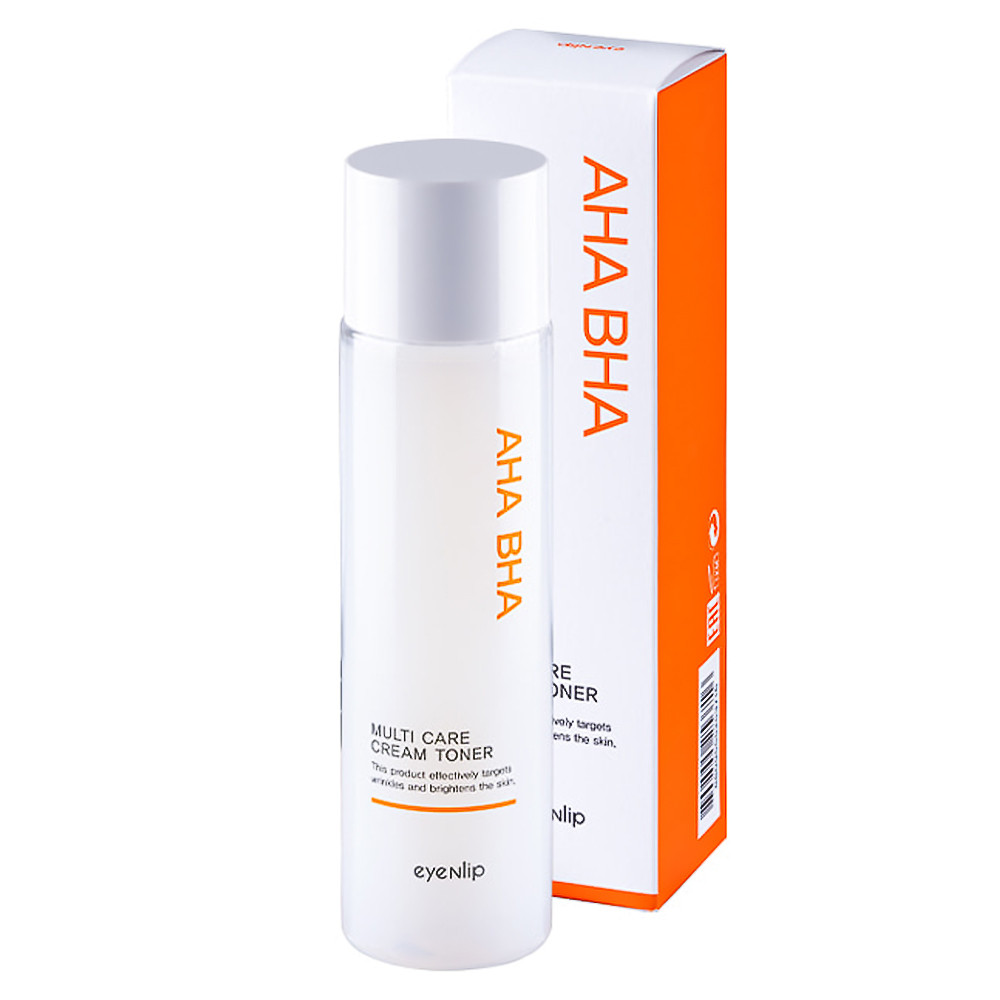 Мультифункціональний крем-тонер для обличчя з кислотами Eyenlip AHA & BHA Multi Care Cream & Toner 200 мл, фото 1